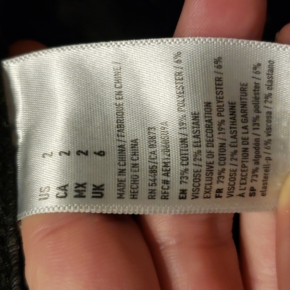 American Eagle black denim shorts size 2 - Picture 4 of 8